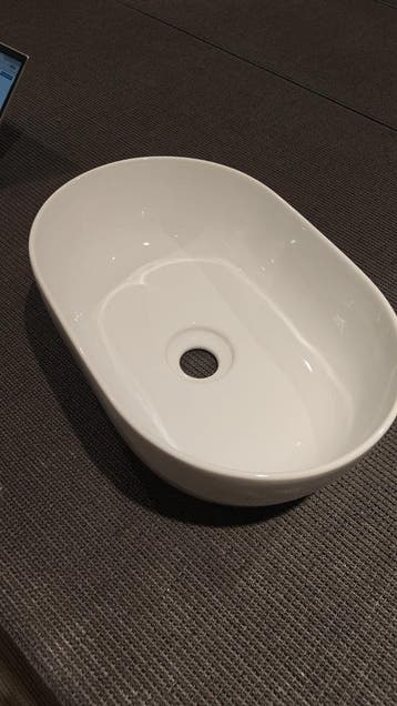 Opbouw waskom keramiek wit 45x31cm - 0069, Ophalen, Nieuw