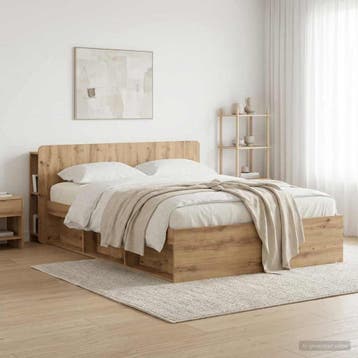 vidaXL Hoofdeinde kas Artisanaal eiken 160 cm Bewerkt hout, Verzenden, Nieuw, Bruin, Hout