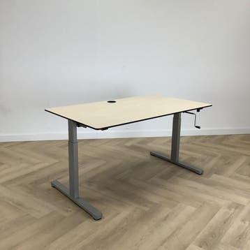 Eromes slingerbureau, 140x80 cm, Ahorn - grijs, Ophalen of Verzenden, Gebruikt