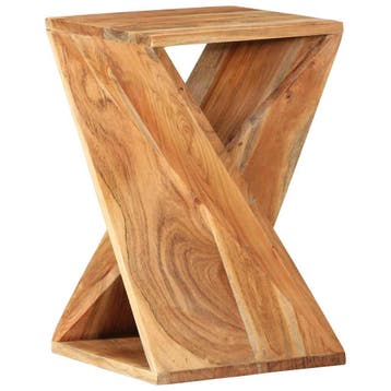 vidaXL Bijzettafel 35x35x55 cm massief acaciahout, Verzenden, Nieuw, 45 tot 60 cm