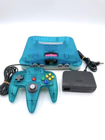 Sinclair - #1856 Nintendo 64 Clear Blue Console N64, Nieuw