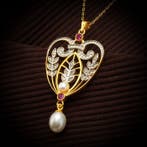 Zonder minimumprijs - Halsketting Zilver Diamant, Nieuw