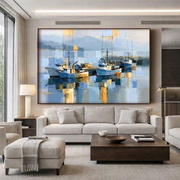 Lea Ottavi - Harbor Without Hurry XXL · Hand-Finished
