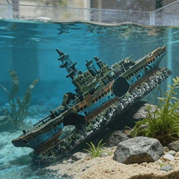 Uniek Scheepswrak Aquarium Decoratie - Realistisch Ontwerp v, Verzenden, Nieuw