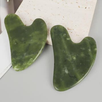 Xiuyan Jade Gua Sha Hartvorm Massagetool voor Gezicht & Nek, Verzenden, Nieuw