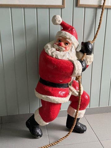 Kerstdecoratie - Papier-maché - Kerstman in papier-maché, Diversen, Nieuw