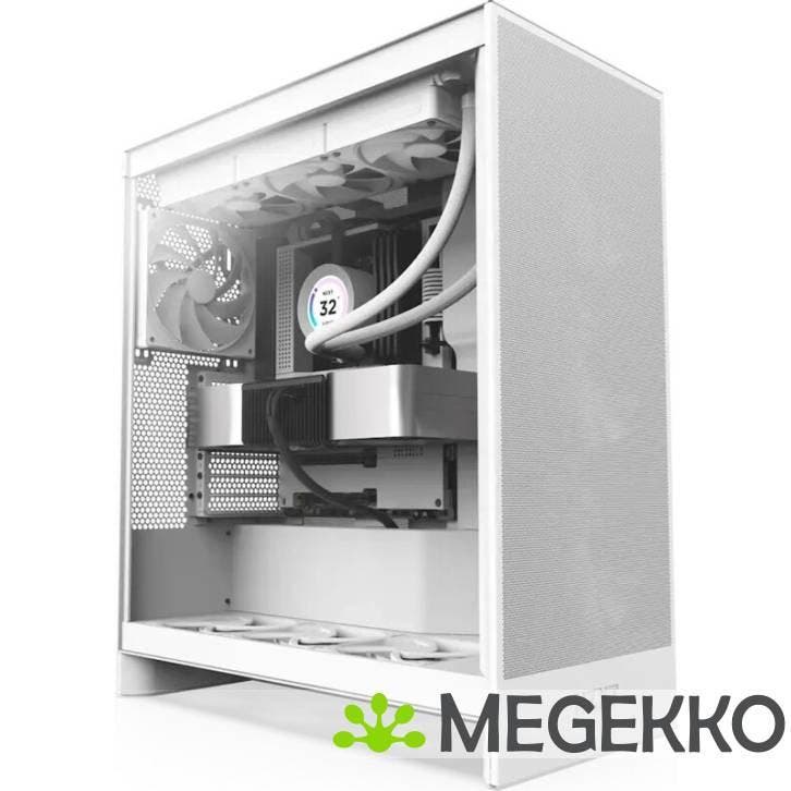 NZXT H7 Flow White 2024, Computers en Software, Computerbehuizingen, Nieuw, Verzenden