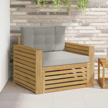 vidaXL Tuinbank Polyester Bruin en lichtgrijs, Verzenden, Nieuw
