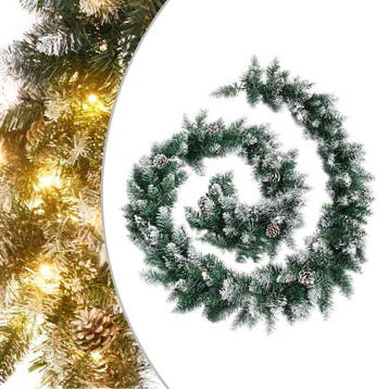 vidaXL Kerstslinger met LED-lampjes 5,2 m PVC groen, Diversen, Kerst, Verzenden, Nieuw