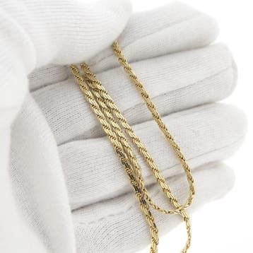 FBM gouden gedraaide schakelketting, Ophalen of Verzenden, Gebruikt, Goud, Goud