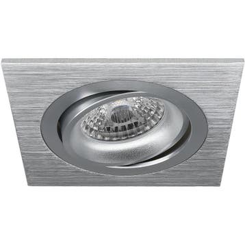 GU10 Inbouwspot Set - Mat Zilver - Inbouw Vierkant -, Metaal of Aluminium, Nieuw, Ophalen of Verzenden, Led