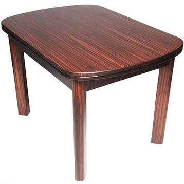 Art Deco - Mid-Century Eetkamertafel uitschuifbaar opgelegd, Ophalen of Verzenden