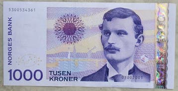 Noorwegen. - 1000 Kroner - 2001 - Pick 52a (Zonder, Postzegels en Munten, Bankbiljetten | Europa | Niet-Eurobiljetten