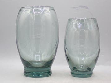 Glasfabriek Leerdam - Vaas (2) - Glas - Twee vazen van