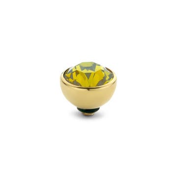 Melano twisted steen rond - goudkleurig + yellow - dames -, Sieraden, Tassen en Uiterlijk, Verzenden, Nieuw