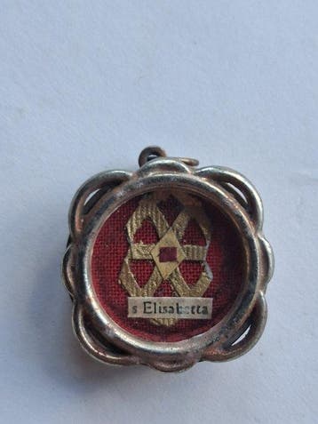 Relikwie - Legering, Verguld, Papier, Textiel, Glas -