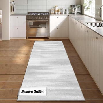 Keukenloper Microvezel 80x150cm | Tweedekansje | OP=OP, 100 tot 150 cm, Zo goed als nieuw, Grijs, Geometrisch