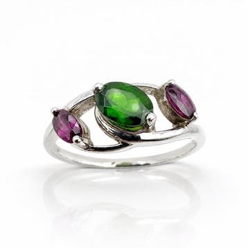 Zonder minimumprijs - Ring Zilver - Meerdere stenen, Nieuw