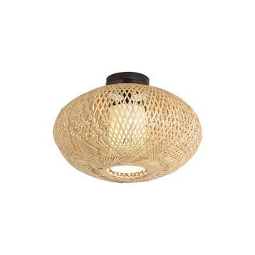 Japandi plafondlamp bamboo 42cm IP44 - Moana, Verzenden, Nieuw