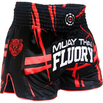 Fluory Kickboks Broekje Stripes Zwart Rood, Ophalen of Verzenden, Nieuw