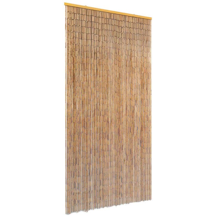 vidaXL Vliegengordijn 90x220 cm bamboe, Huis en Inrichting, Stoffering | Gordijnen en Lamellen, Bruin, Nieuw, Verzenden
