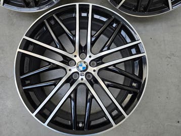 3x OEM BMW 650M 21 inch velg 8.5J ET25 Two-Tone 7 serie, Velg(en), Nieuw, Personenwagen, 21 inch