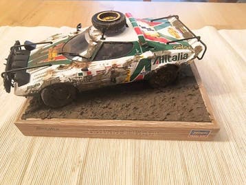Hasegawa - Diorama CR36 LANCIA STRATOS HF 1977 SAFARI RALLY, Hobby en Vrije tijd, Nieuw