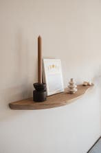 Organische wandplank eiken hout 90 cm - Naturel - 4 cm dik!, Ophalen of Verzenden, Nieuw