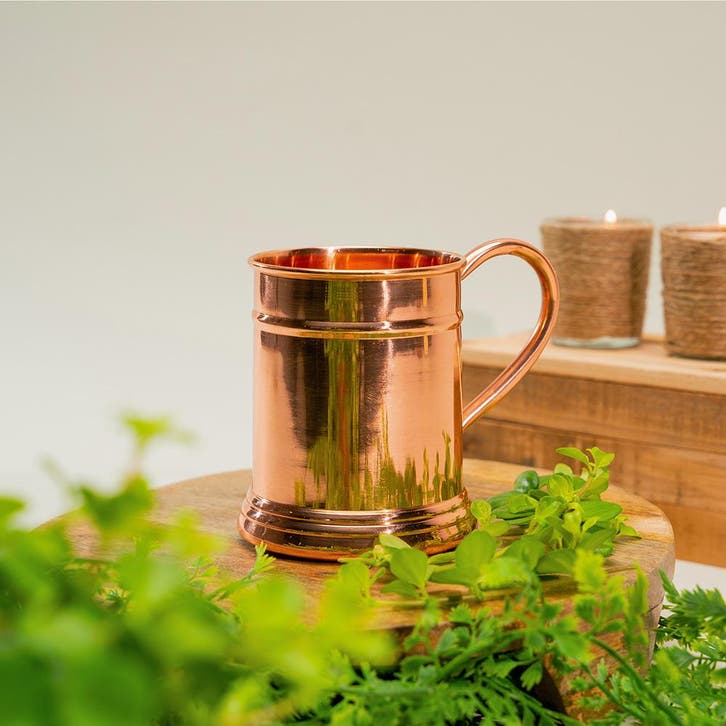 Puur koperen mok/bierpul glad large - 440 ml, Huis en Inrichting, Keuken | Servies, Ophalen of Verzenden