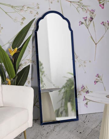 TANGER BLAUWE WANDSPIEGEL CM 55X2X150 ( BINNENSPIEGEL, Ophalen of Verzenden, Nieuw