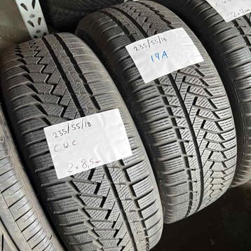 4 x Continental WinterContact 235-55-18 Winterbanden 8,5mm, 18 inch, Gebruikt, 235 mm, Band(en)