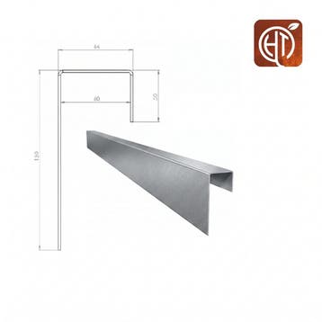 Verzinkt staal u-profiel 300x6,4x15cm, Overige materialen, Minder dan 25 cm, Border, Minder dan 25 cm