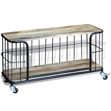 vidaXL Tv-meubel100x40x45 cm massief mangohout, Minder dan 50 cm, Verzenden, 100 tot 150 cm, Nieuw