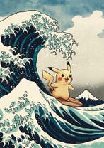 ANDSAL - Pikachu Kanagawa okinami ura  Ukiyo-e Limited, Nieuw
