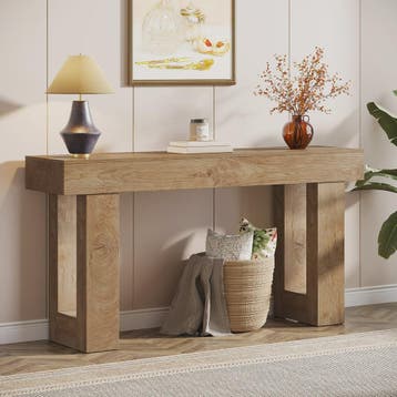 Landelijke Console Tafel 160 cm - Houten Halmeubel voor Acht, Verzenden, Nieuw