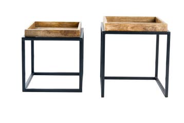 industrieele bijzettafel set van 2 SERVITEUR 45 cm metalen, Ophalen of Verzenden, Nieuw