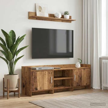 vidaXL TV-kast 130 x 33 x 47 cm Oud hout Bewerkt hout, Minder dan 50 cm, Verzenden, Nieuw, Minder dan 100 cm