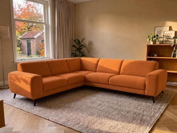 Hoekbank Zwolle - hoekbanken - Oranje, Nieuw, 150 cm of meer, Stof, 200 tot 250 cm