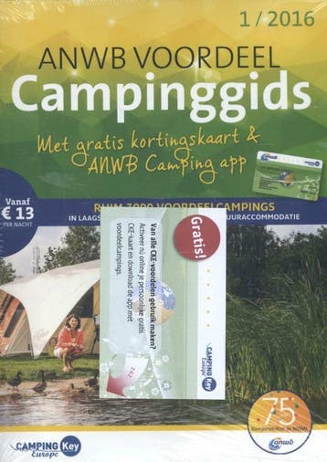 Europa 2016 set 1 en 2 / ANWB Campinggids - ANWB, Verzenden, Zo goed als nieuw, ANWB