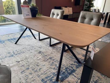 Pantila eettafel, Ophalen, Eikenhout, 200 cm of meer, 50 tot 100 cm