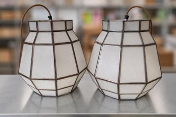 PTMD geometrische hanglamp 30 × 30 × 30 cm, Overige fittingen, Ophalen of Verzenden, Industrieel, vintage en Art Deco, Glas