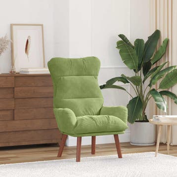 vidaXL Fauteuil Lichtgroen Fluweel, Verzenden, Nieuw