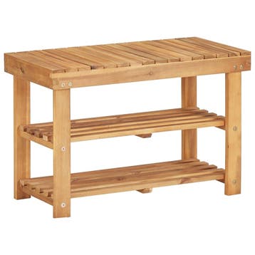 vidaXL Schoenenrek 70x32x46 cm massief acaciahout, Verzenden, Nieuw
