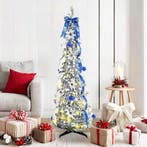 vidaXL Kunstkerstboom met 100 LED met standaard Wit 150 cm, Diversen, Kerst, Verzenden, Nieuw