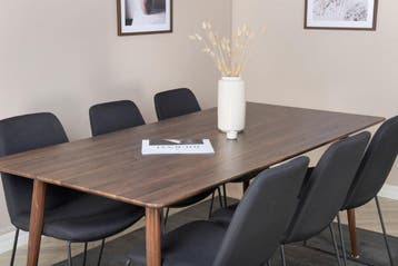 Eettafel  Vidar  180x90 cm  Walnoot  Jörn, Verzenden, Nieuw