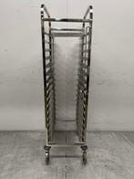 RVS Regaalwagen Platenwagen 16 x 60/40 cm 173 cm Horeca, Zakelijke goederen, Ophalen of Verzenden, Nieuw in verpakking
