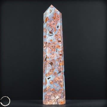 Zeldzame natuurlijke suikerspin-agaat Obelisk- 544.91 g