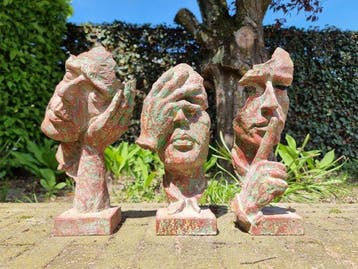 Beeldje - Hear no evil see no evil speak no evil (3) - IJzer