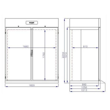 COMBISTEEL ROLL-IN VRIESKAST RVS MONO BLOCK 1400 LTR, Verzenden, Nieuw in verpakking
