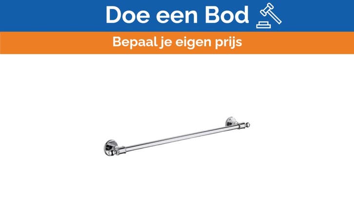 Bieden: Volevatch B/SE-30-0B 300 mm nickel towel holder, Doe-het-zelf en Verbouw, Sanitair, Nieuw, Ophalen of Verzenden